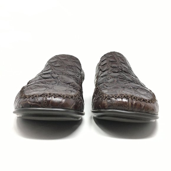 Prada Loafers Shoes Size 8/9 US Brown Crocodile main image 4